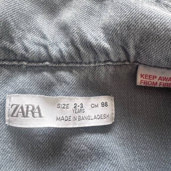 Zara Baby Denim Jacket Lightweight Snap Front Size 2–3 Years - Picture 3 of 3